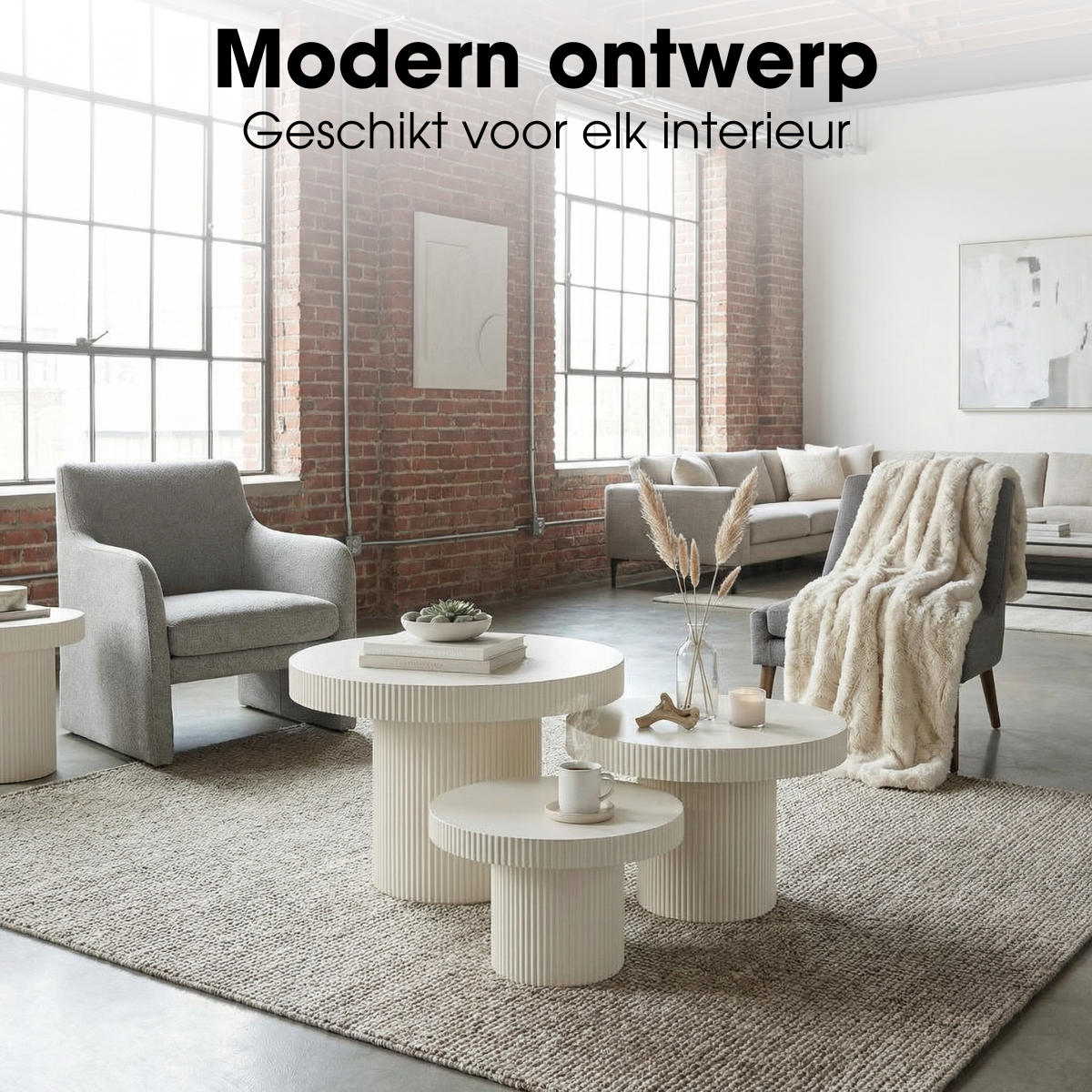 Bijzettafel Lux Gebroken wit Mica Decorations