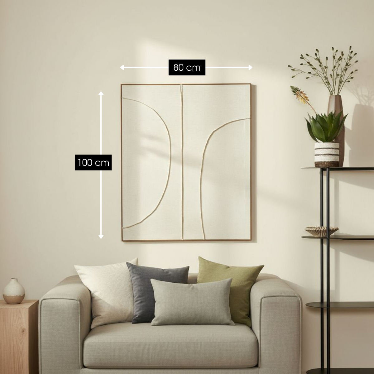 Wanddecoratie  Beige Mica Decorations