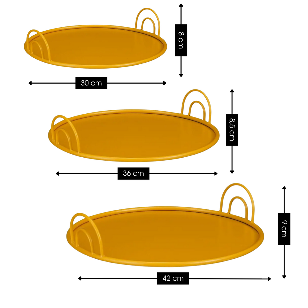 Dienblad Geel Geel Mica Decorations