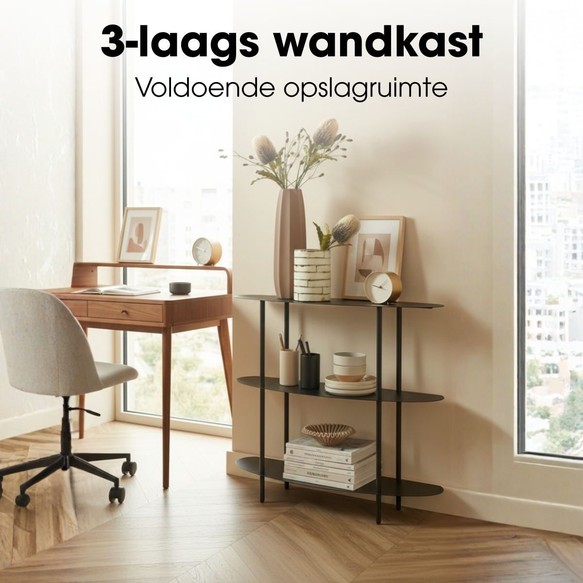 Kast  Zwart Mica Decorations