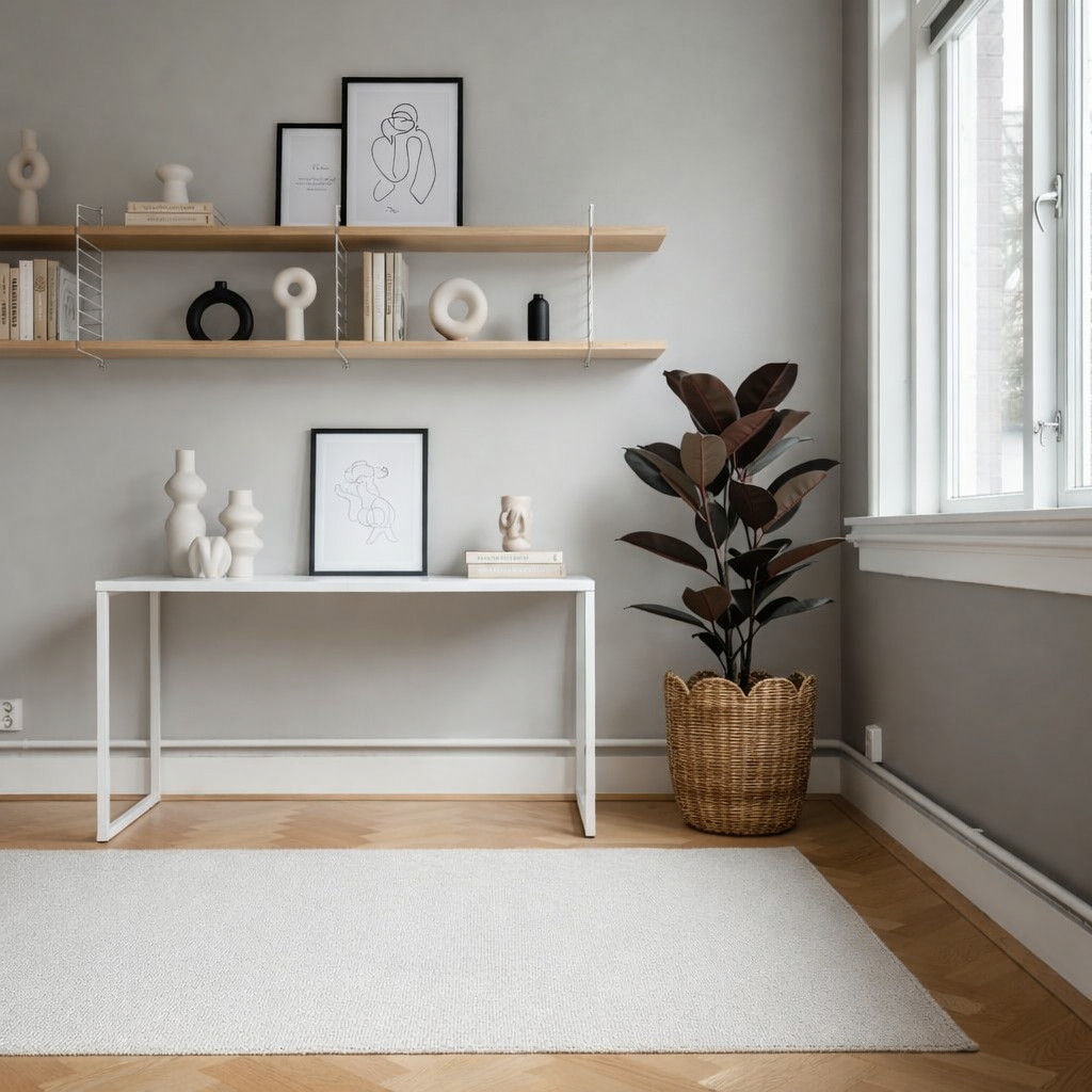 Kunstplant Rubberplant Rood Mica Decorations