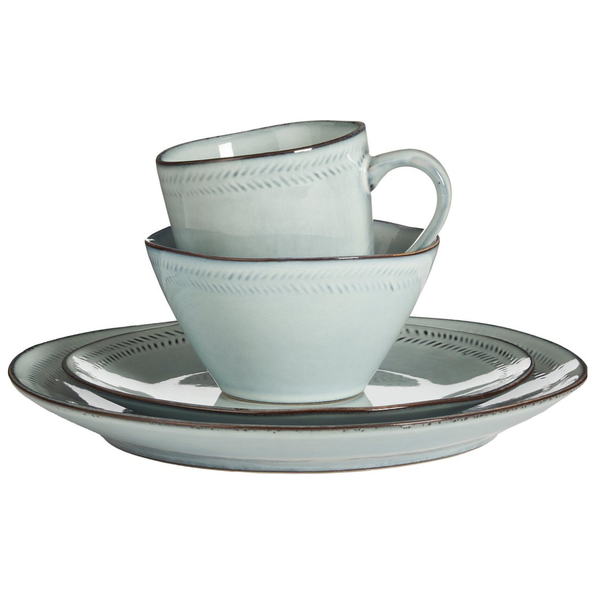 Servies set Racco Grijs Mica Decorations