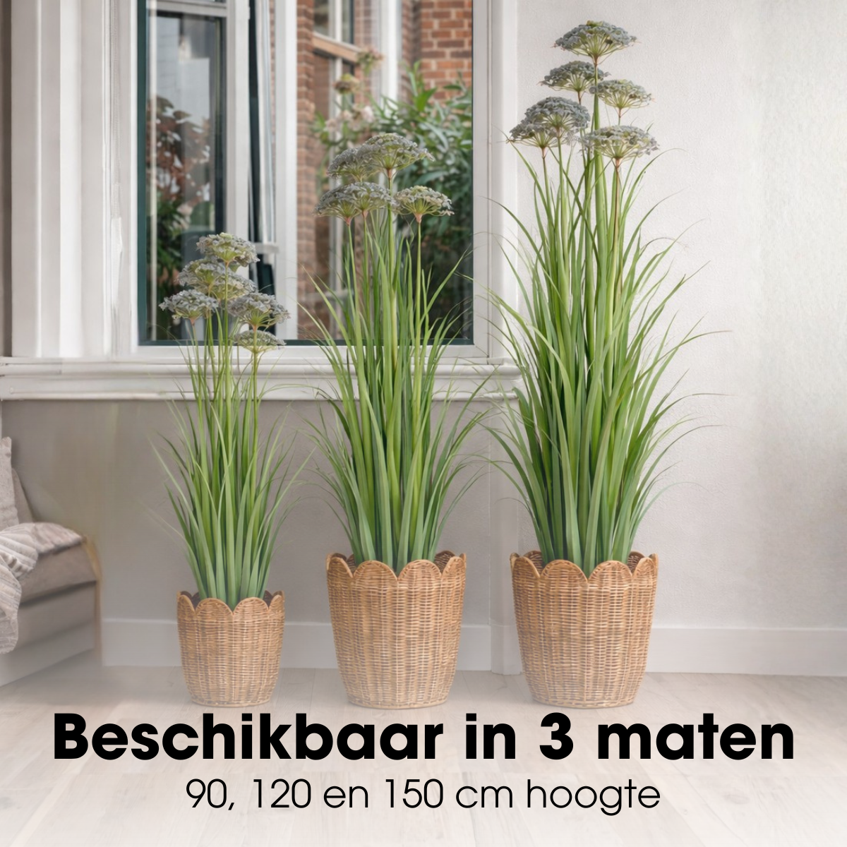 Kunstplant Siergras Paars Mica Decorations