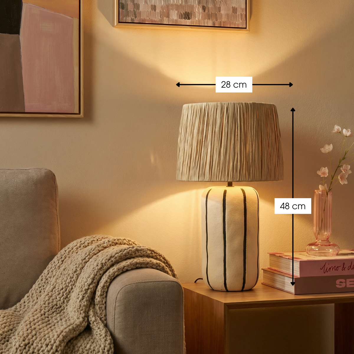Staande lamp Denton Beige Mica Decorations