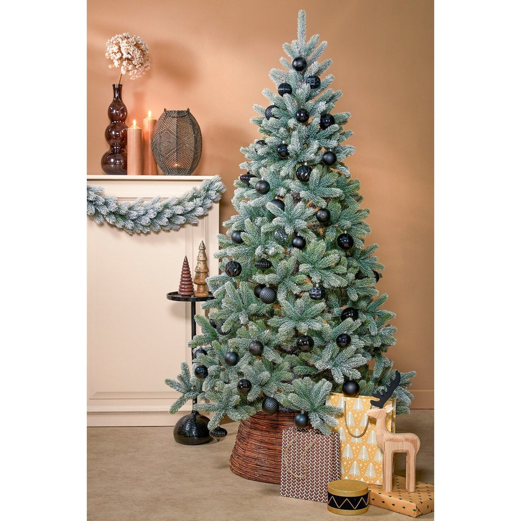 Kerstballen set  Zwart Mica Decorations