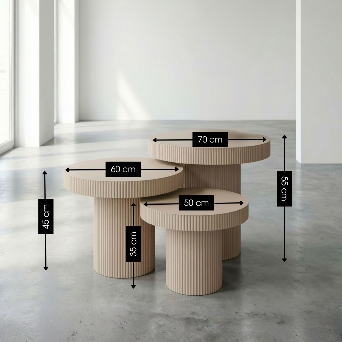 Bijzettafel Lux Lichtbruin Mica Decorations