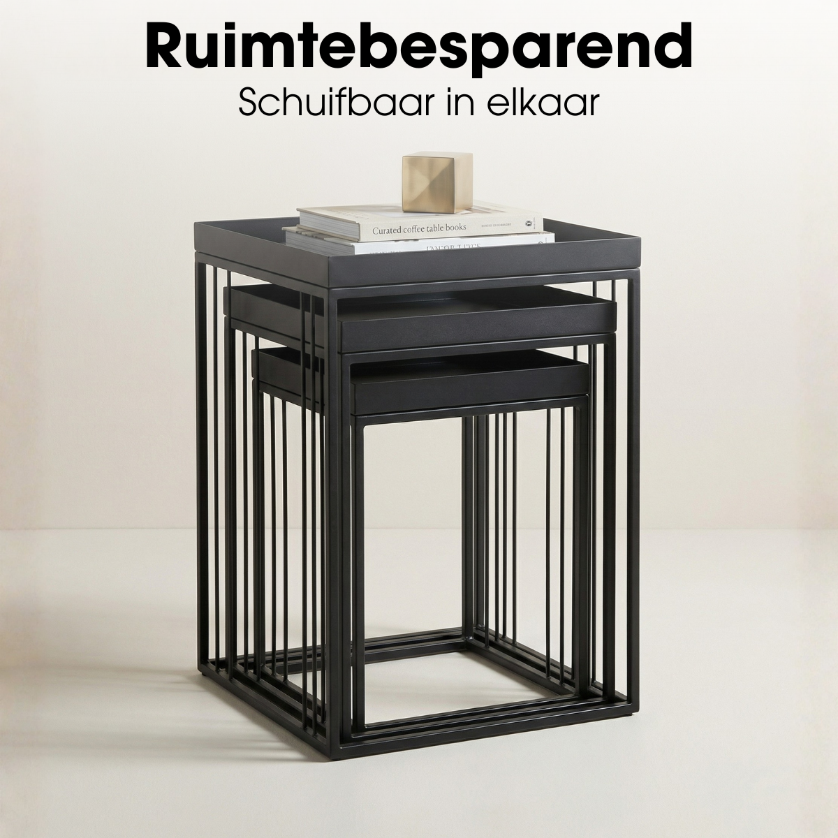 Bijzettafel Beth Zwart Mica Decorations