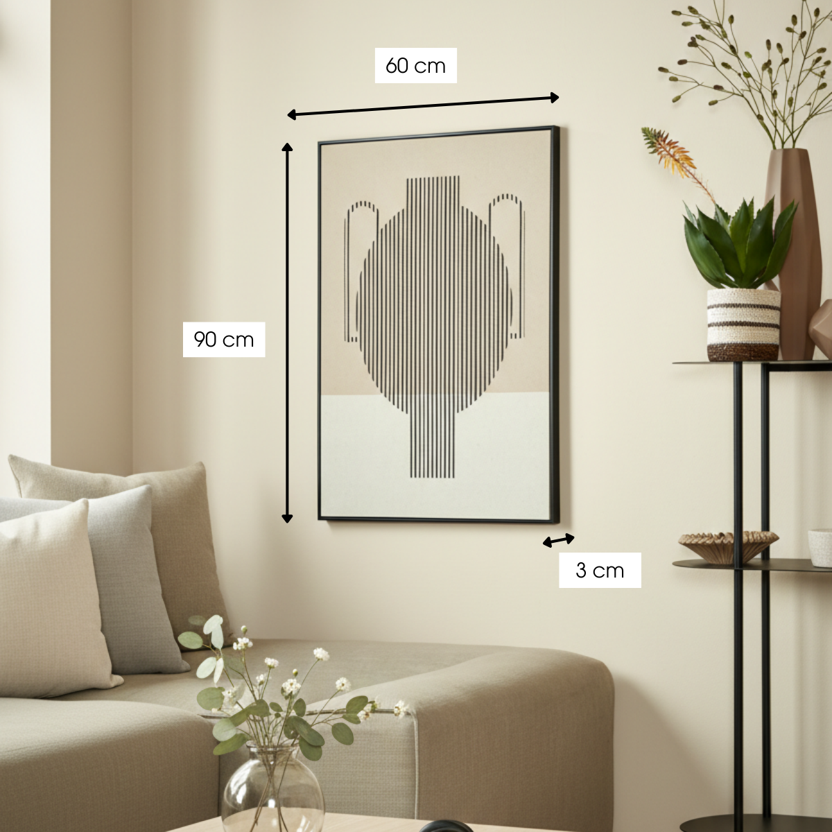 Wanddecoratie  Zwart Mica Decorations