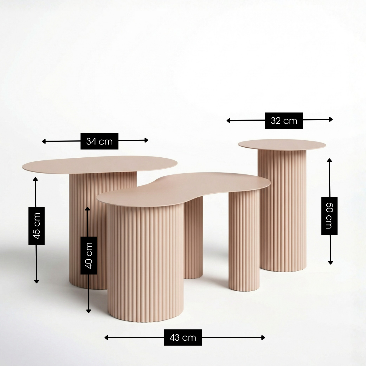 Bijzettafel Lux Lichtbruin Mica Decorations