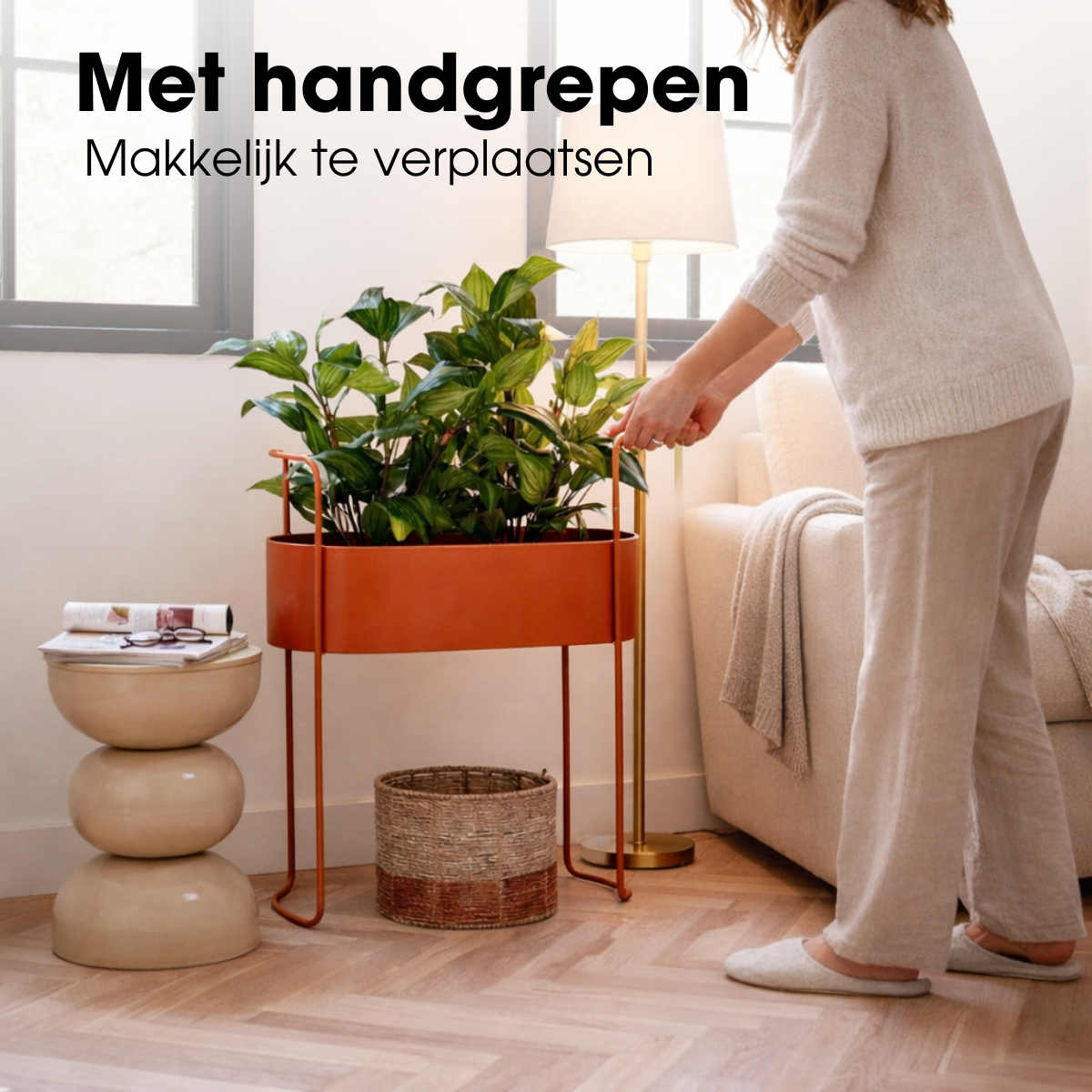 Bloempot binnen Moritz Rood Mica Decorations