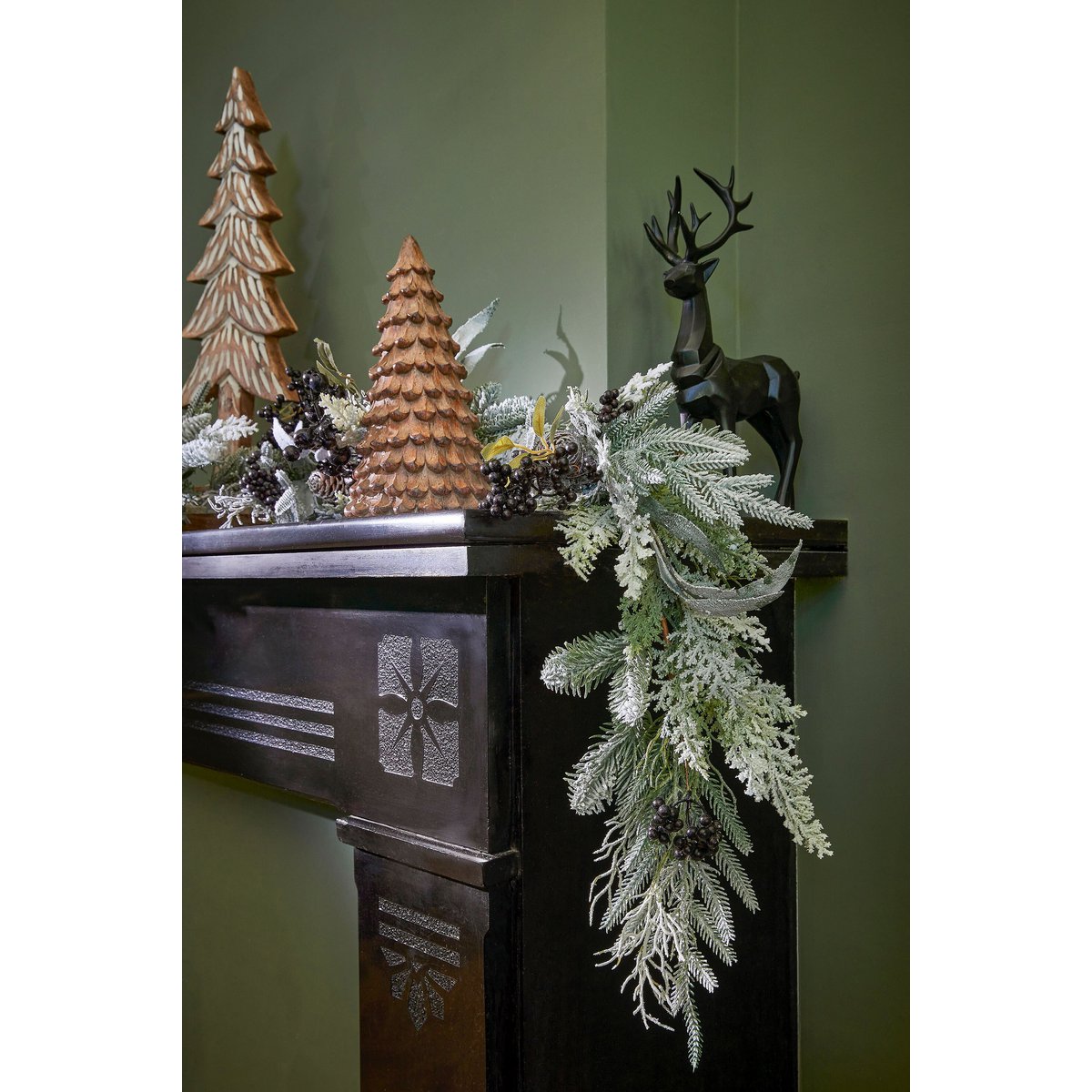 Kerst guirlande Vesper Groen Mica Decorations