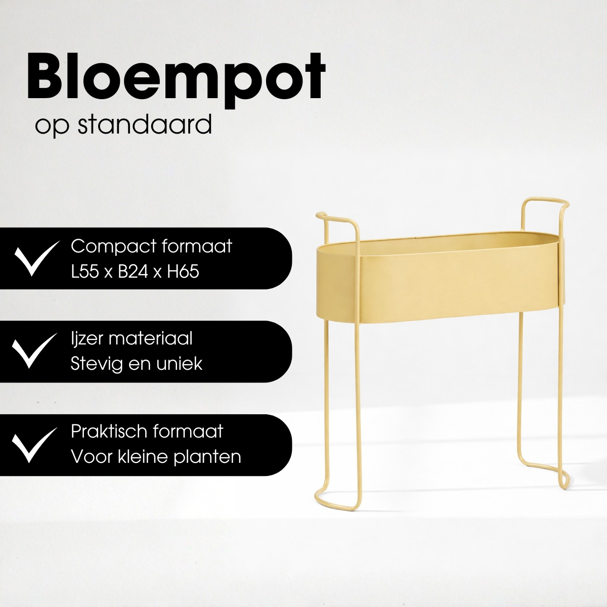 Bloempot binnen Moritz Beige Mica Decorations