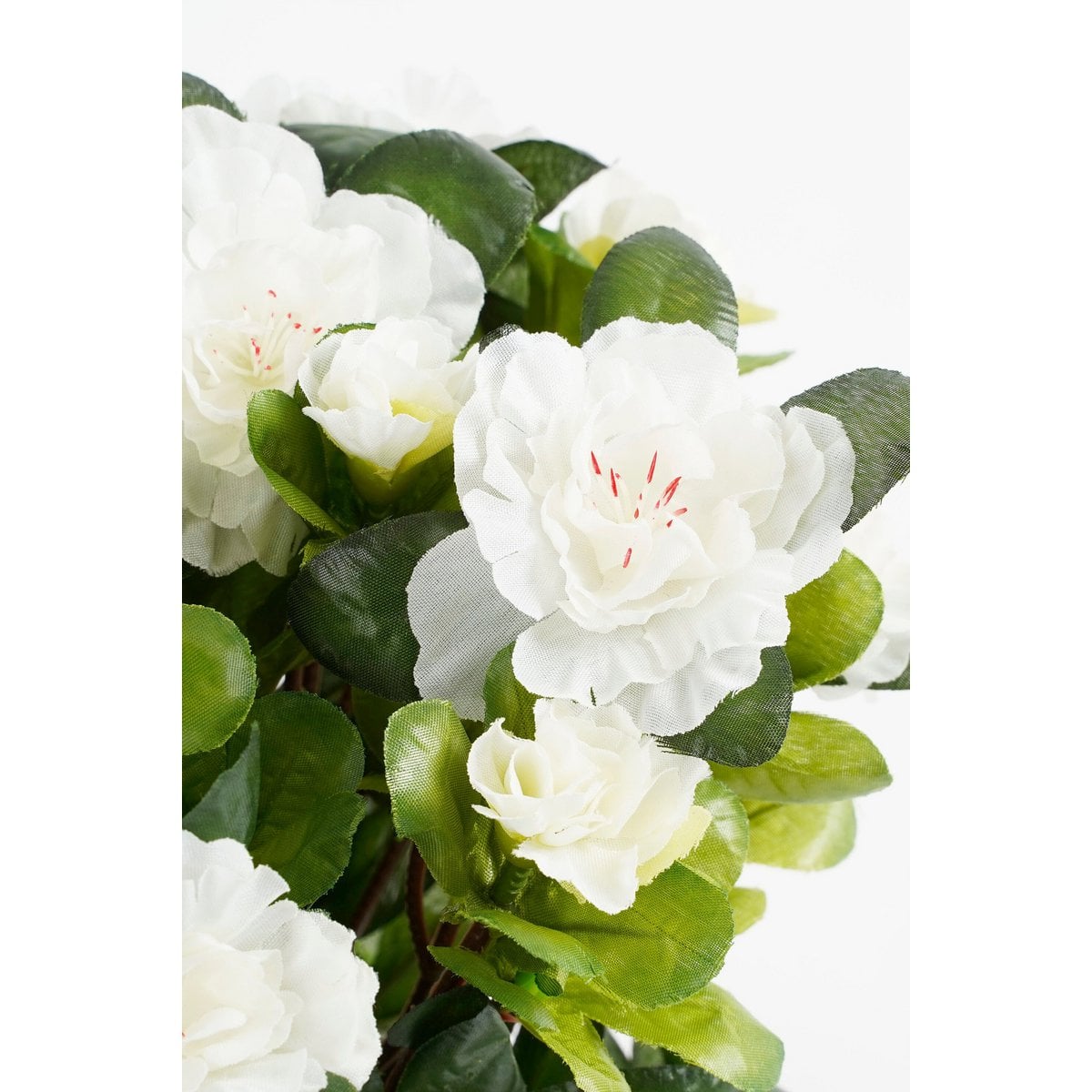 Kunstplant Azalea Wit Mica Decorations