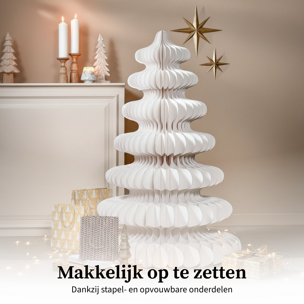Decoratieve kerstboom  Wit Mica Decorations