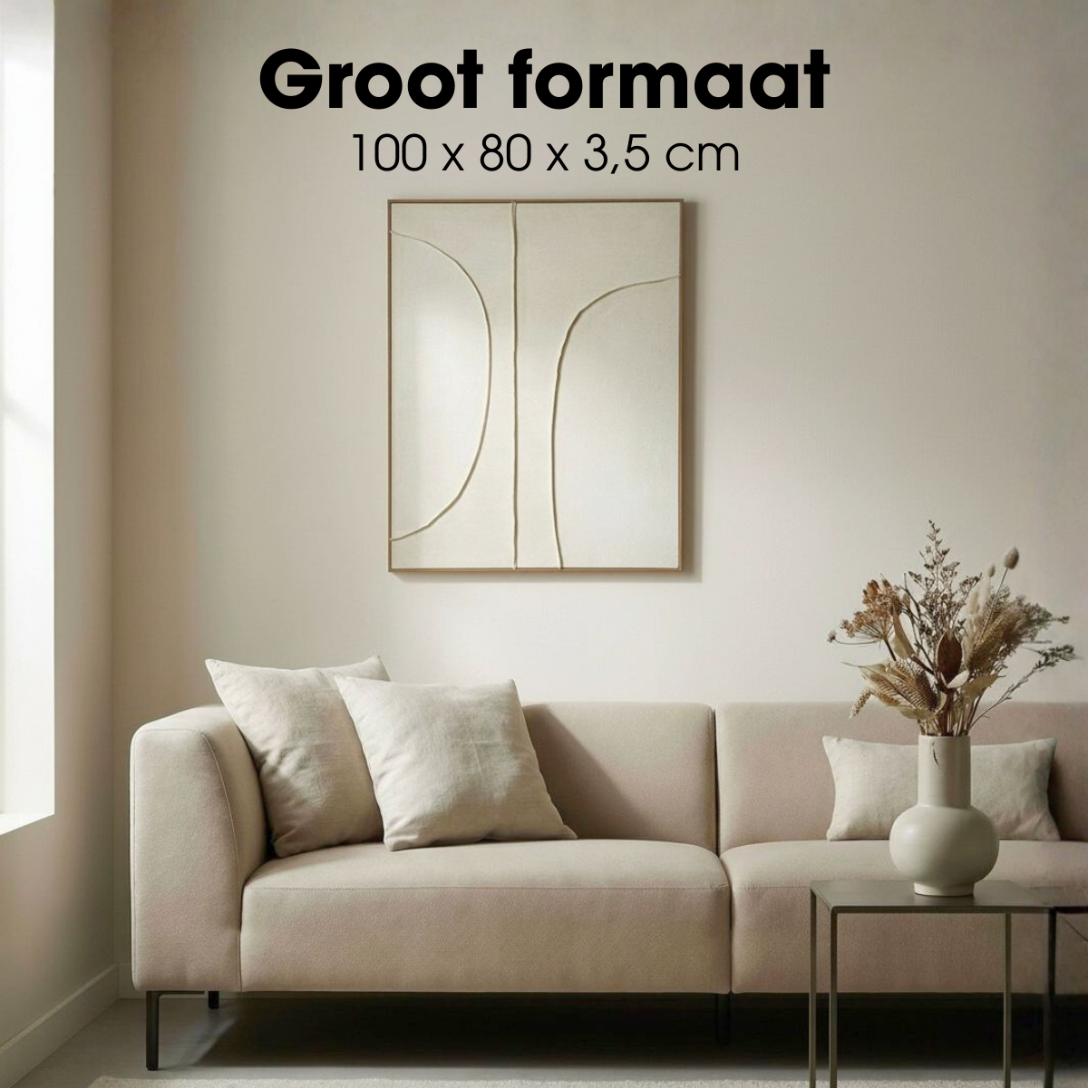 Wanddecoratie  Beige Mica Decorations