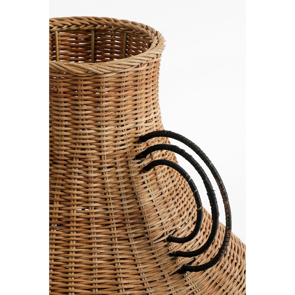 Fabiola Decoratie Vaas - H43 x Ø30 cm - Rotan - Bruin