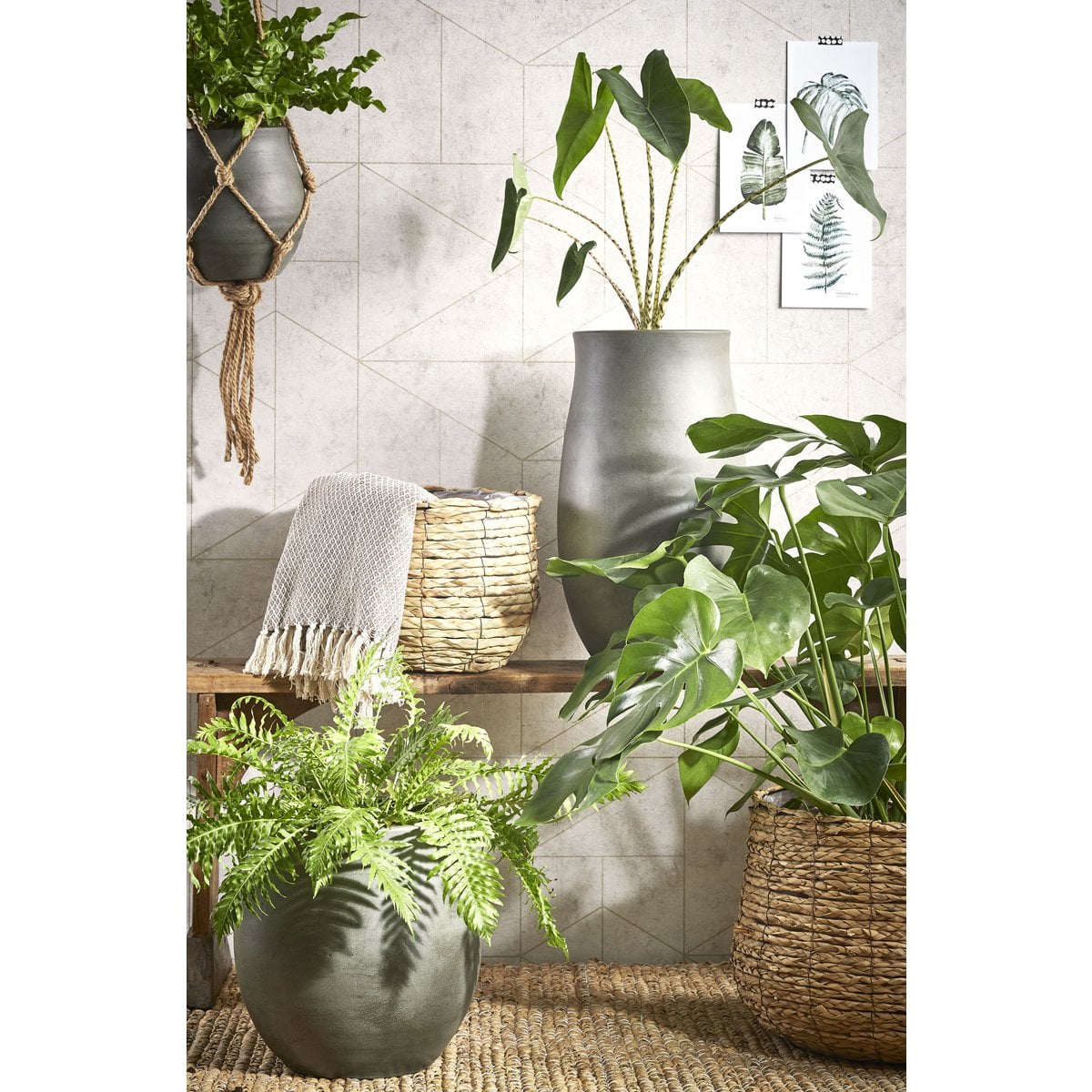 Plantenmand Avalon Lichtbruin Mica Decorations