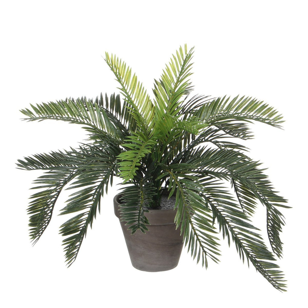Cycas Palm Kunstplant in Bloempot Stan - H37 x Ø44 cm - Groen