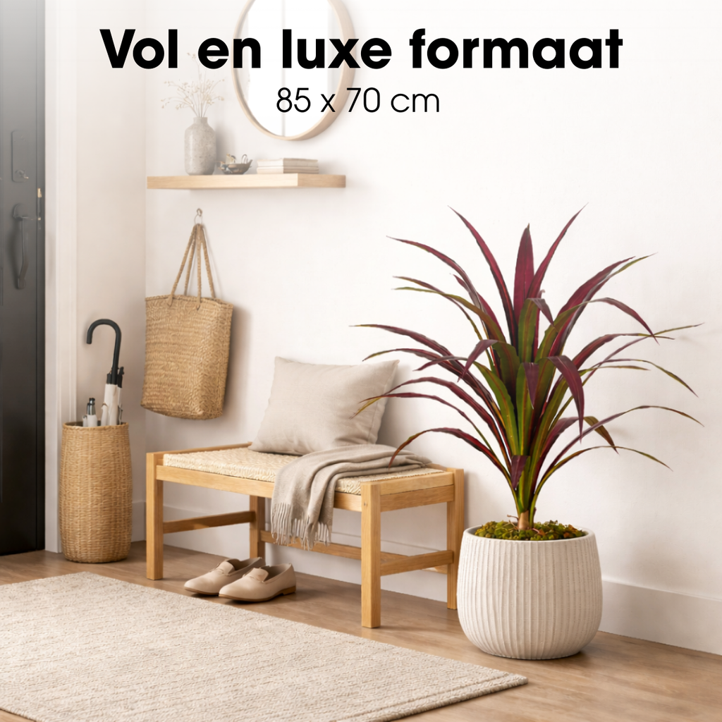 Kunstplant Bananenboom Rood Mica Decorations