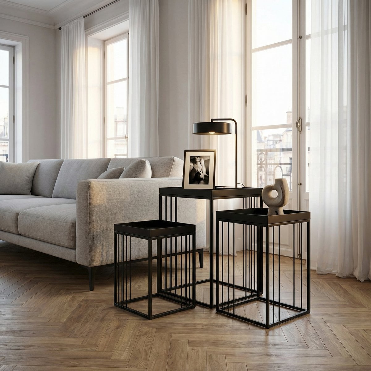 Bijzettafel Beth Zwart Mica Decorations