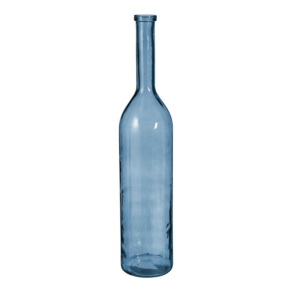 Rioja Fles Vaas - H100 x Ø21 cm - Gerecycled Glas - Lichtblauw