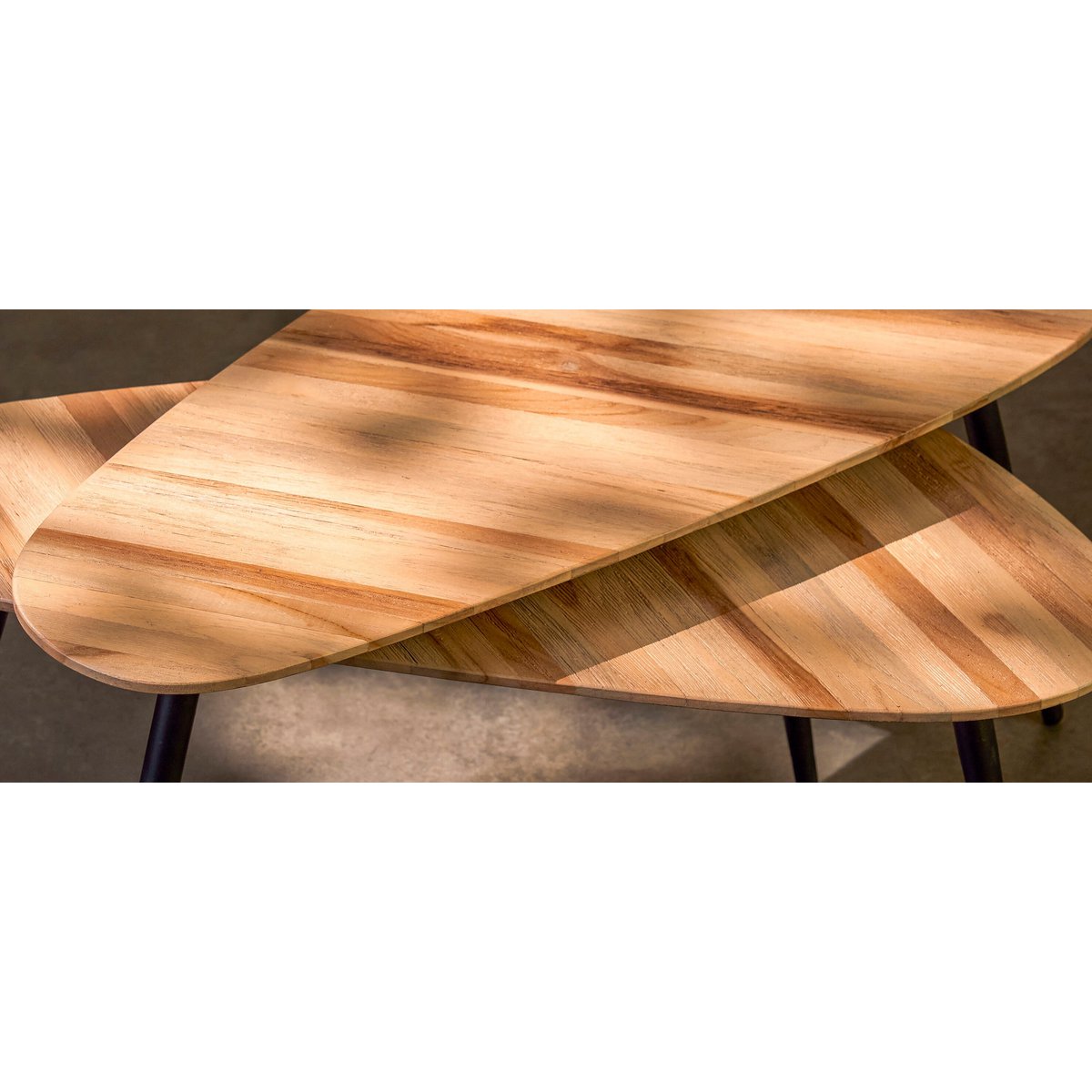 Bijzettafel set Jailey Bruin Mica Decorations