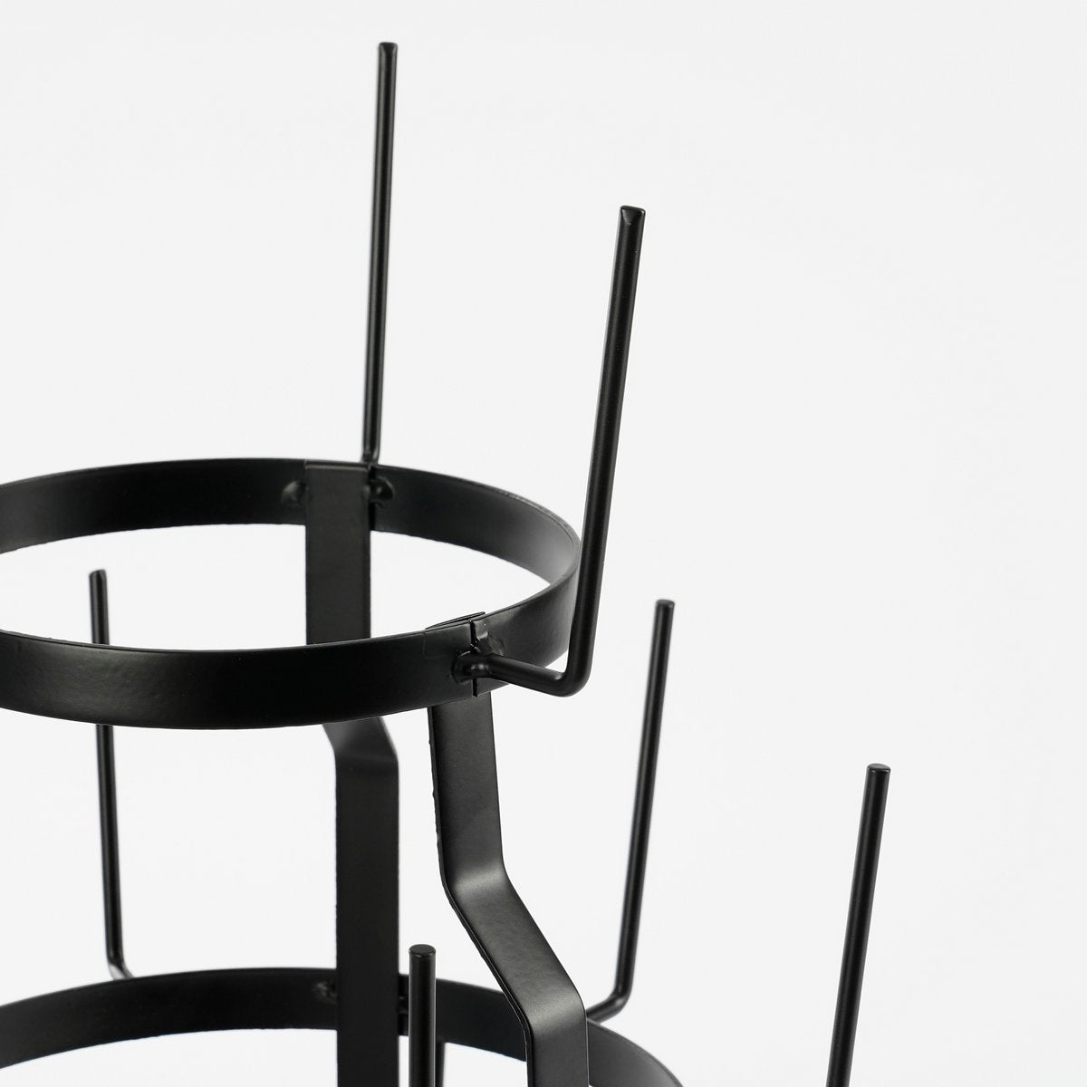 Mokkenrek - H76 x Ø44 cm - Metaal - Zwart