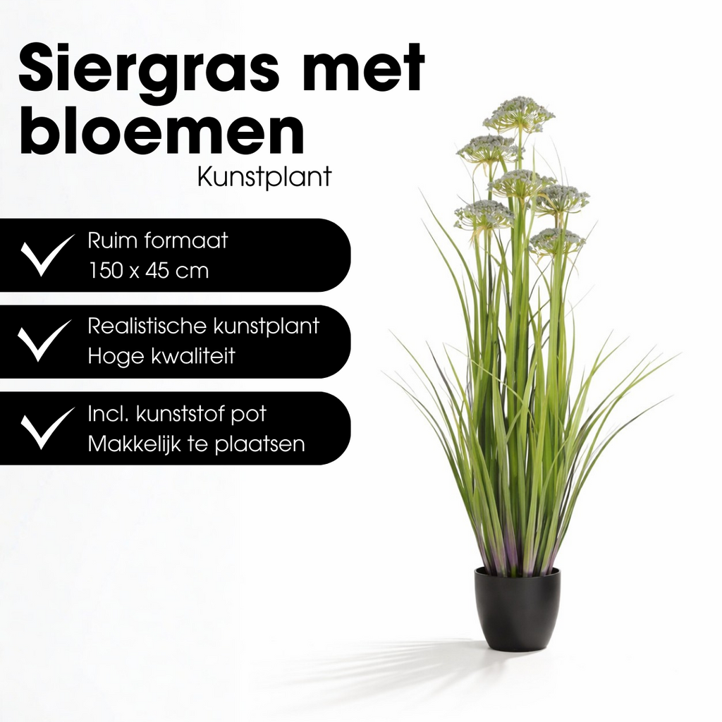 Kunstplant Siergras Paars Mica Decorations