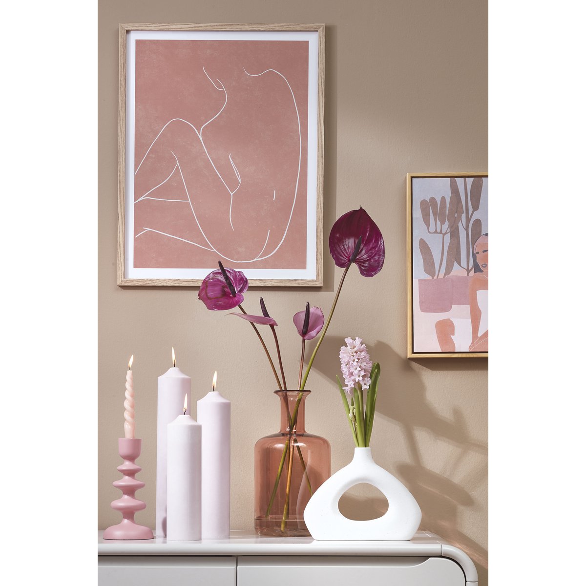 Dinerkaars Twist Roze Mica Decorations