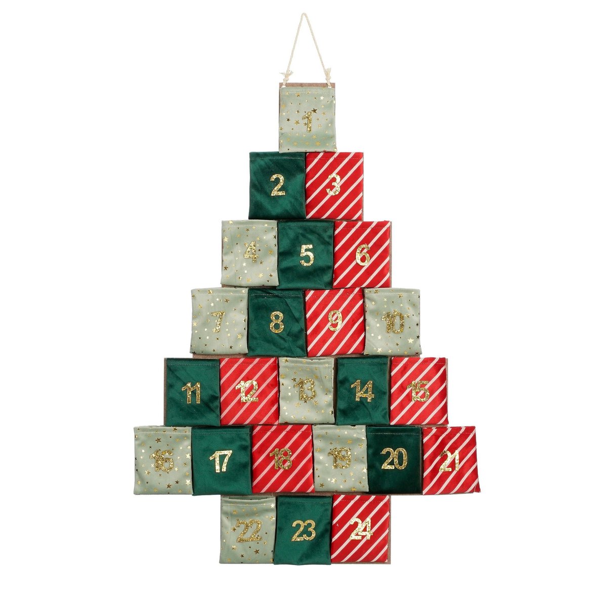 Adventskalender  Groen Mica Decorations