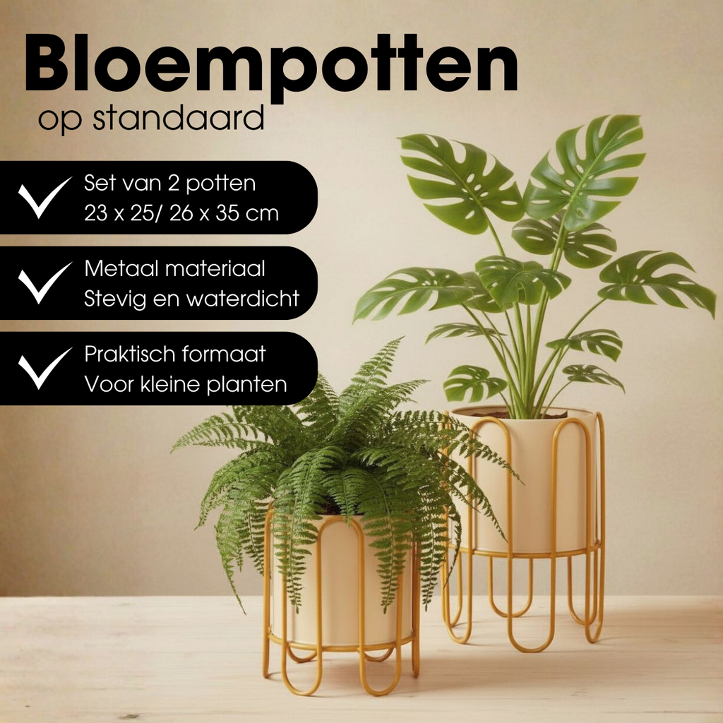 Bloempot binnen Dione Bruin Mica Decorations