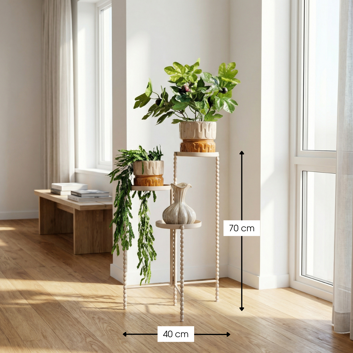 Plantenstandaard Salvo Beige Mica Decorations