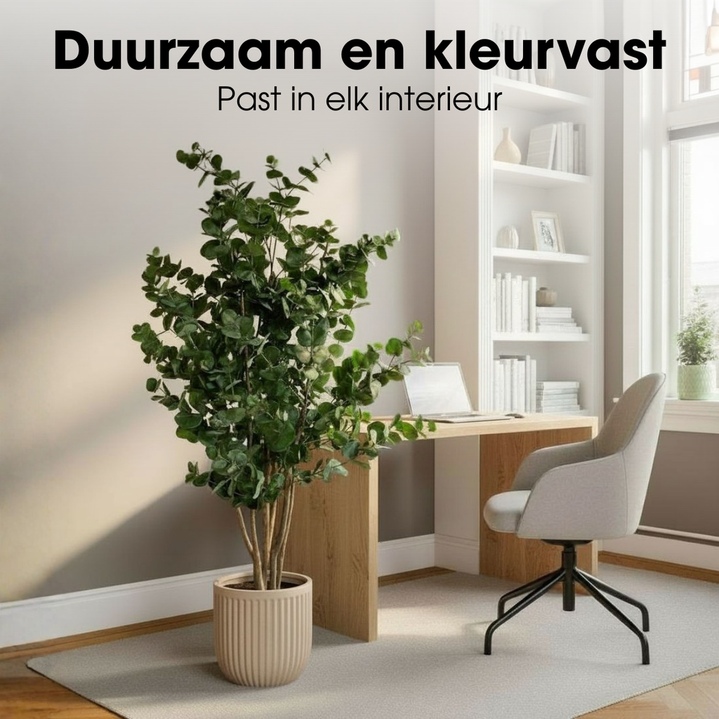 Kunstplant Eucalyptusboom Groen Mica Decorations