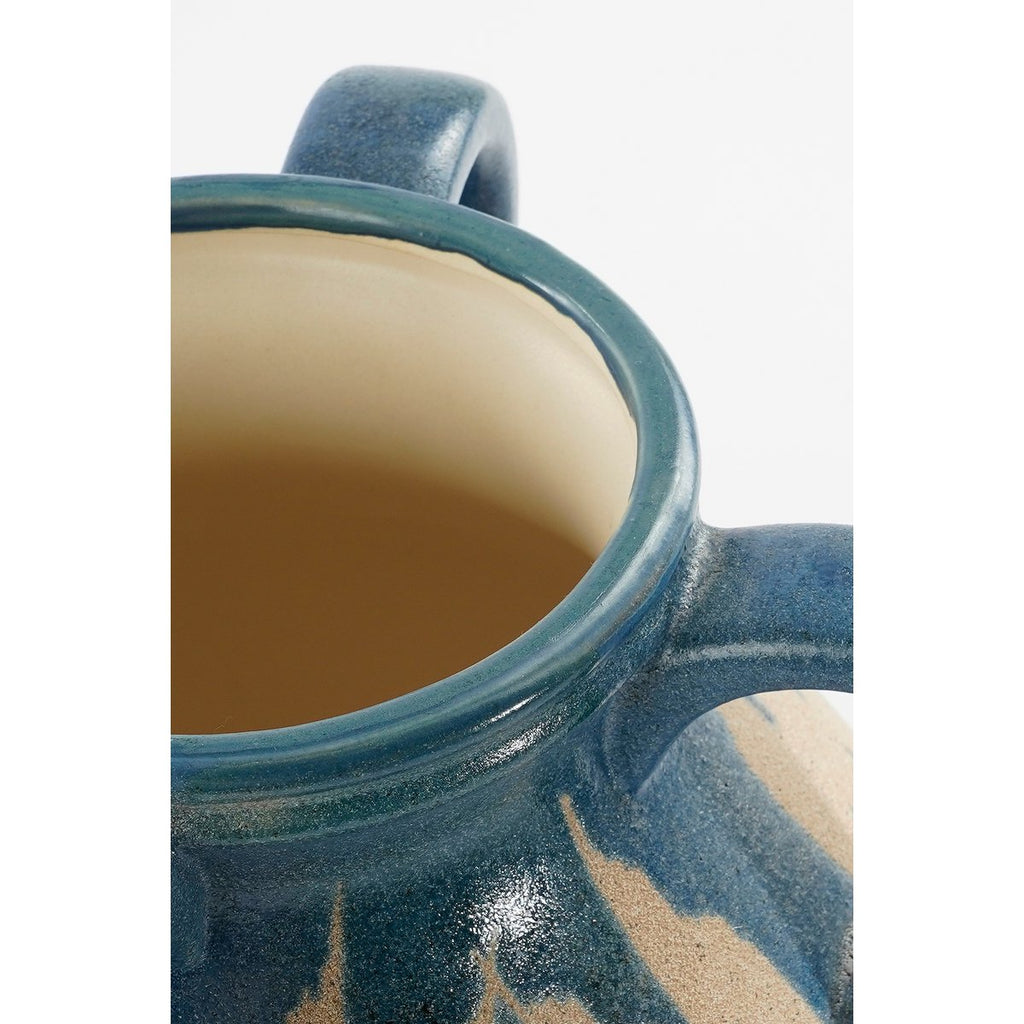 Caldo Vaas - L28 x B28 x H36 cm - Keramiek - Donkerblauw