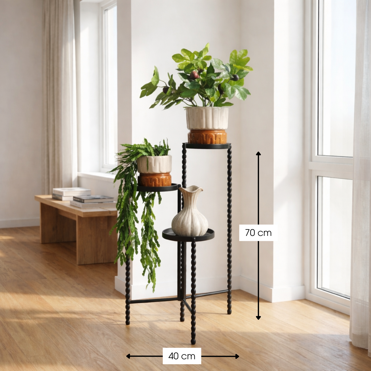 Plantenstandaard Salvo Zwart Mica Decorations
