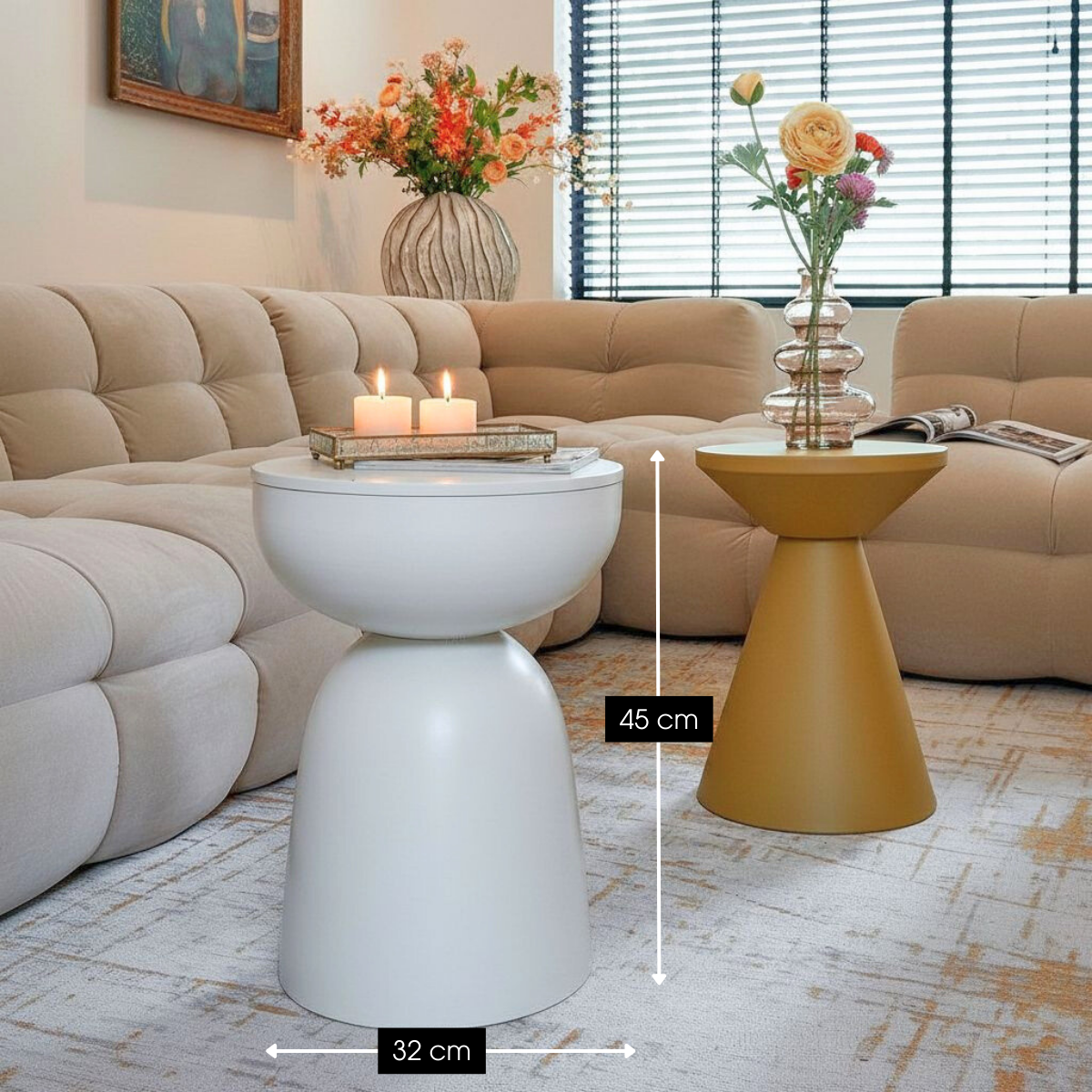 Bijzettafel Elliott Gebroken wit Mica Decorations