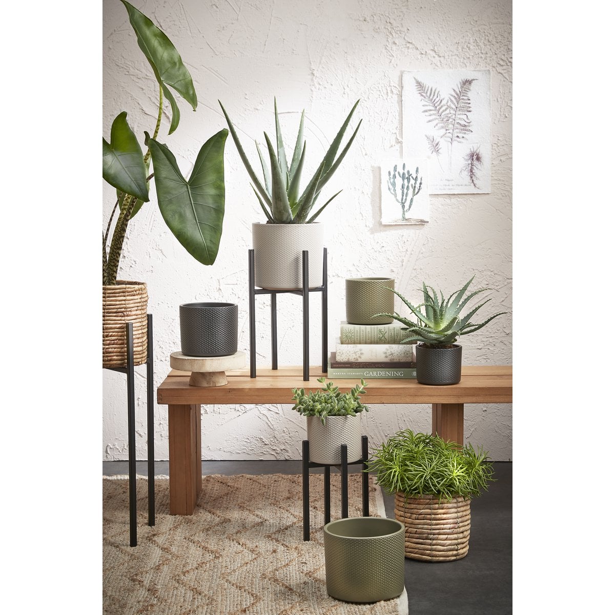 Plantenstandaard Ascot Zwart Mica Decorations