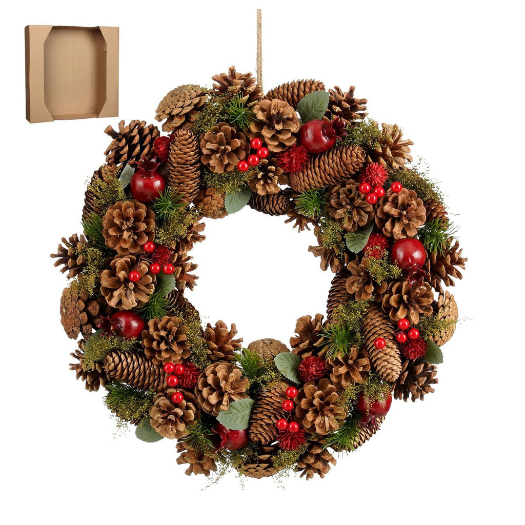 Kerstkrans Landon Bruin Mica Decorations
