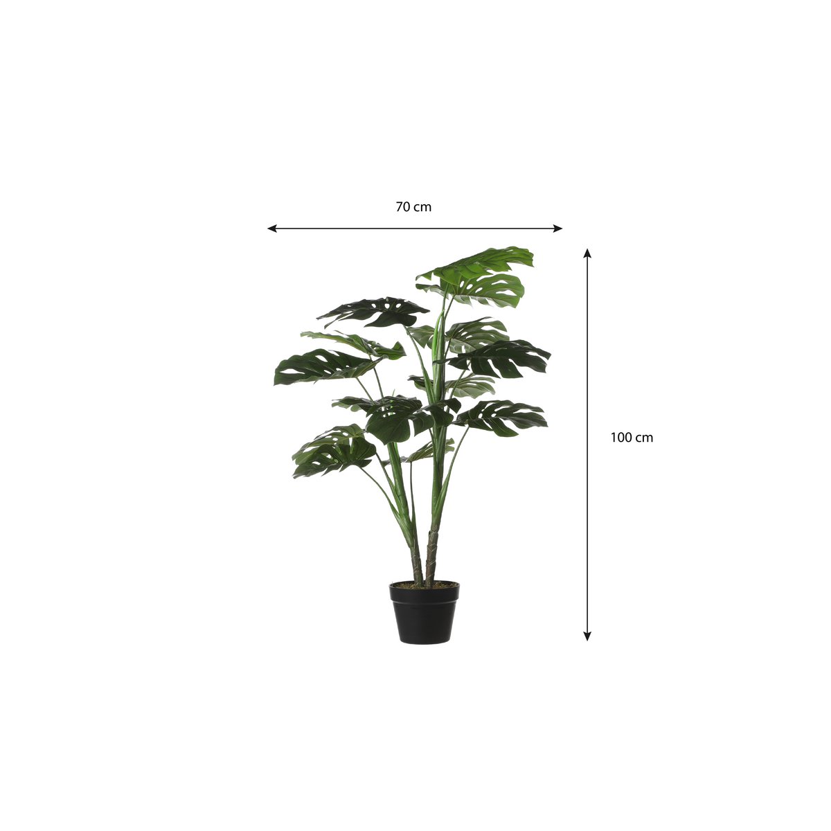 Monstera Kunstplant - H100 x Ø70 cm - Groen Mica Decorations