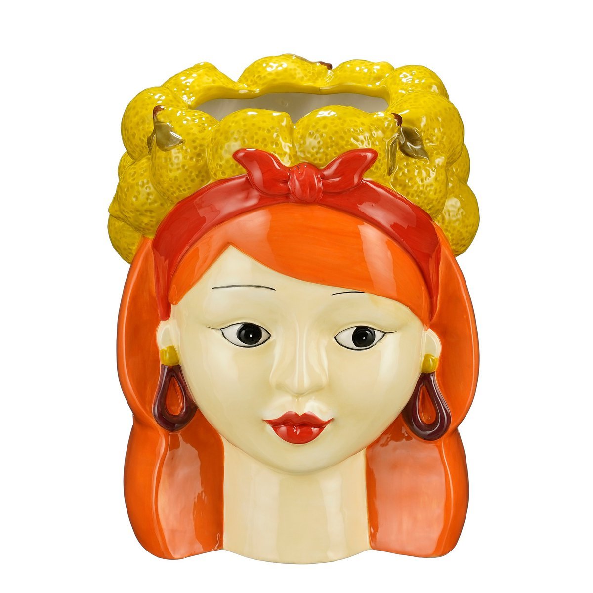 Funny Bloempot Binnen - H25 x Ø20 cm - Dolomiet - Geel