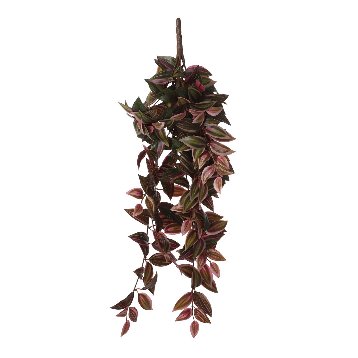 Tradescantia Kunst Hangplant - L15 x B20 x H54 cm - Bordeaux Mica Decorations