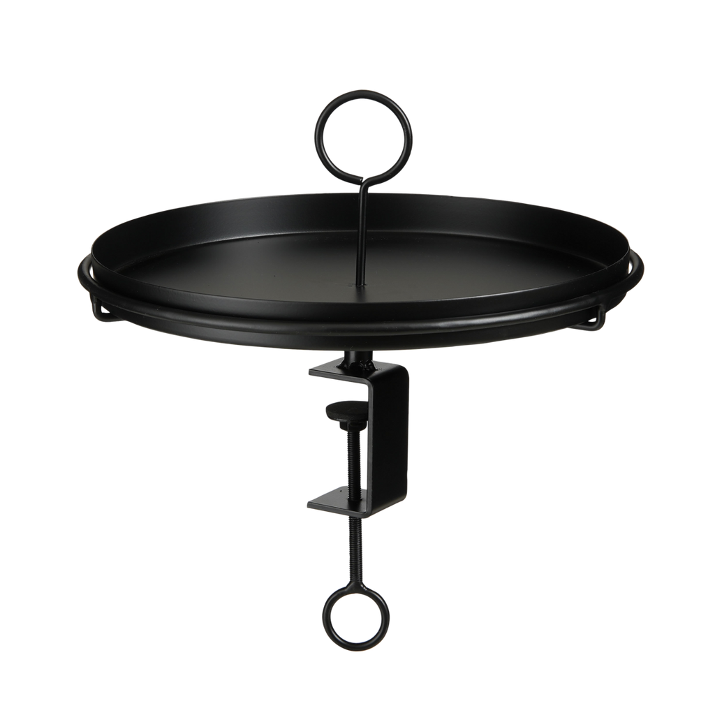 Aston Dienblad met Klem - H30 x Ø31 cm - Metaal - Zwart