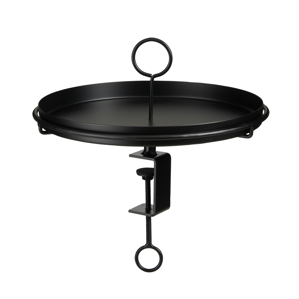 Aston Dienblad met Klem - H30 x Ø31 cm - Metaal - Zwart