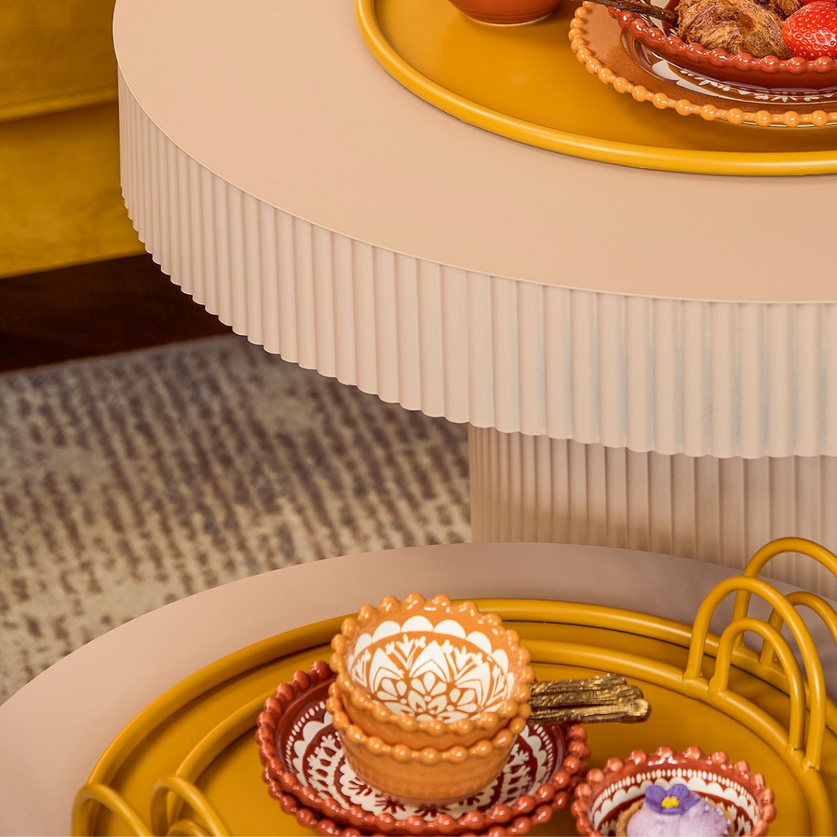 Dienblad Geel Geel Mica Decorations