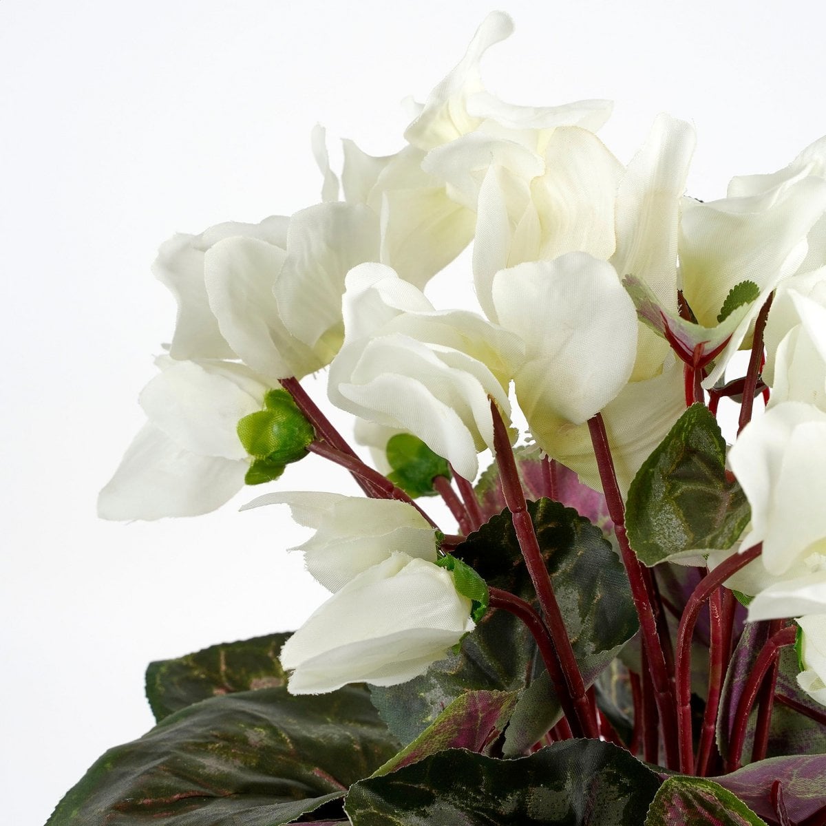 Kunstplant Cyclamen Wit Mica Decorations
