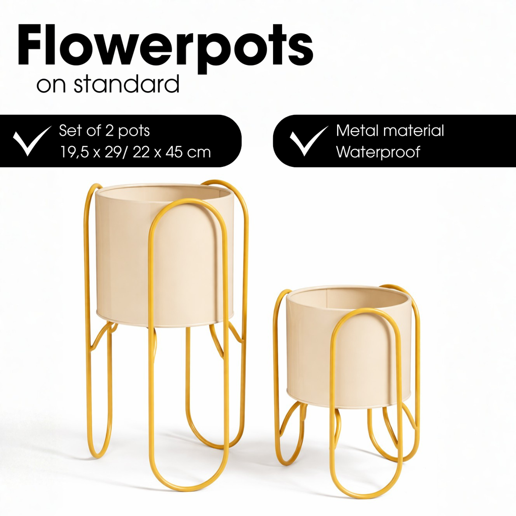 Bloempot binnen Donau Geel Mica Decorations