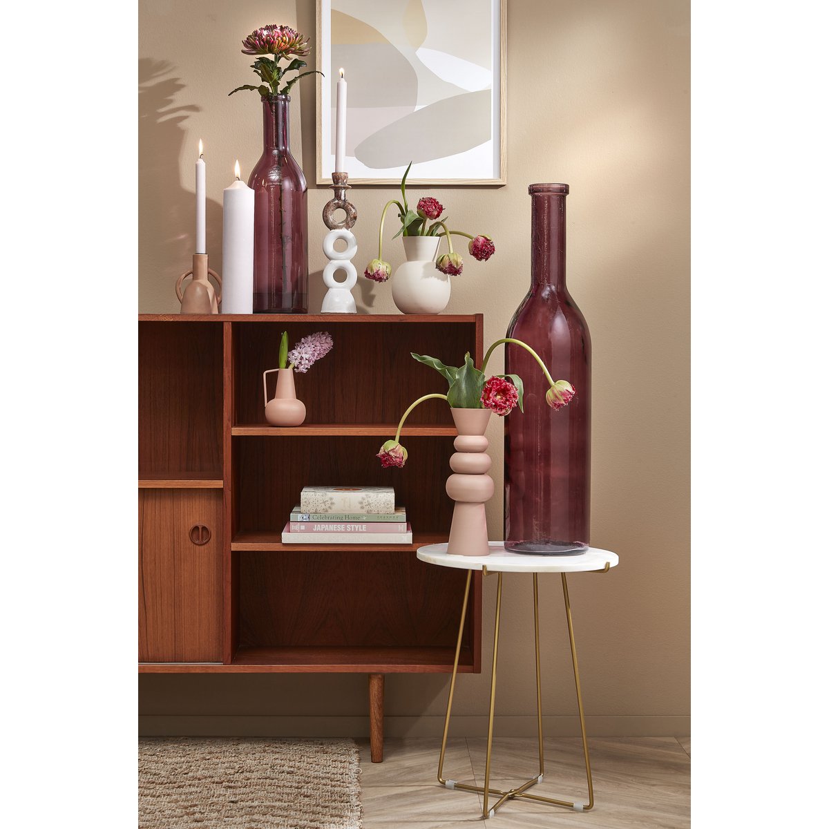 Decoratieve fles Rioja Donkerrood Mica Decorations