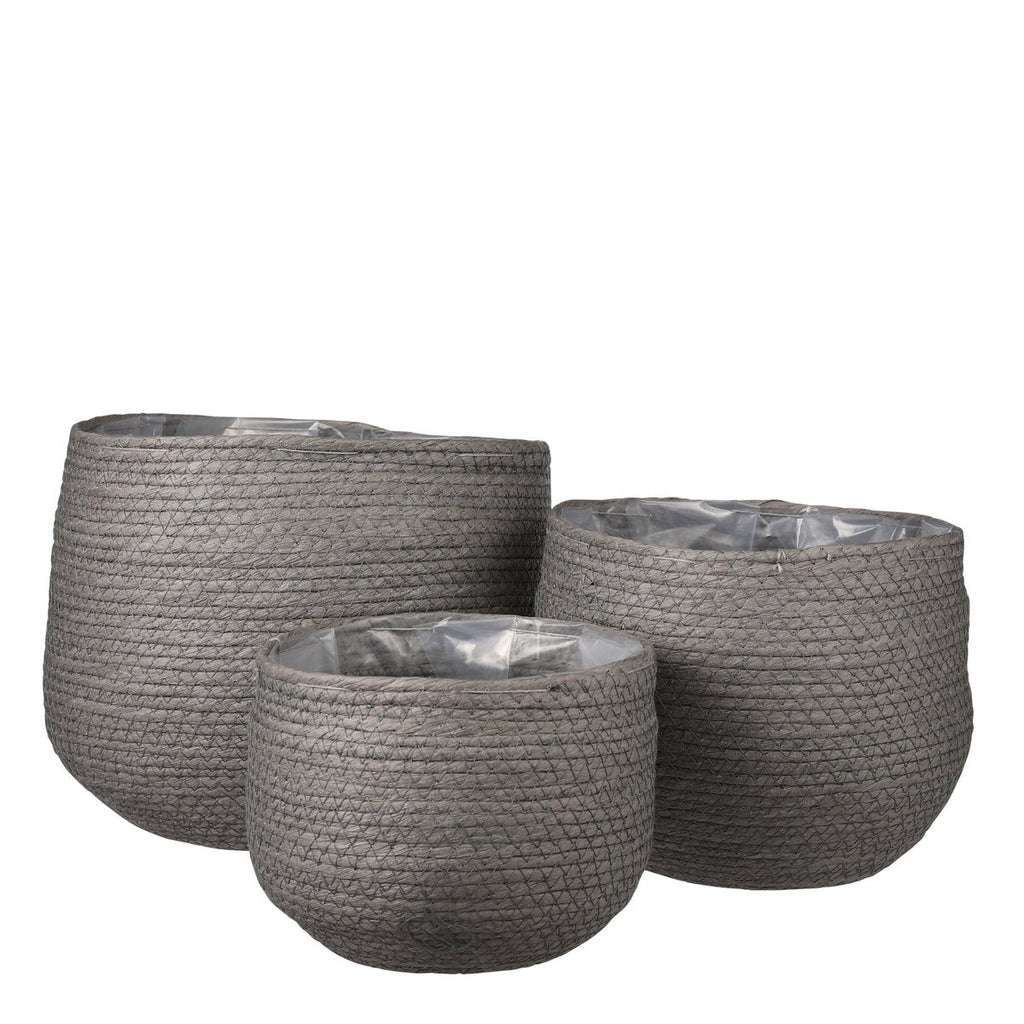 Plantenmand set Jorck Grijs Mica Decorations