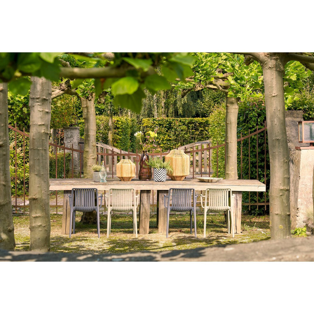 Liliano Lantaarn - H51 x Ø40 cm - Jute - Donkergroen