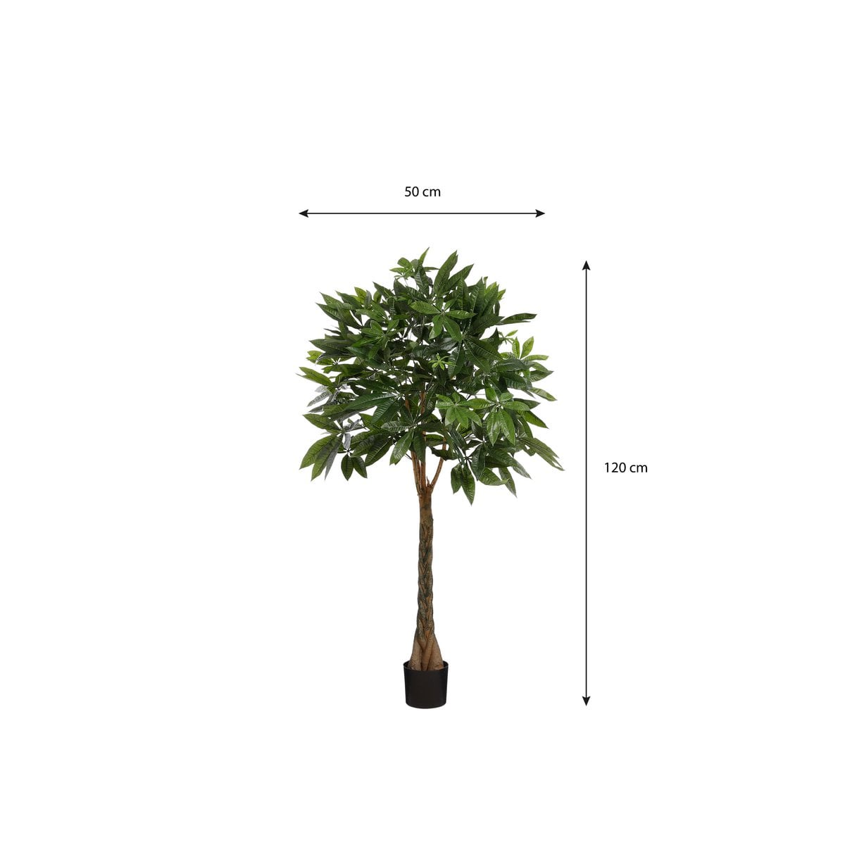 Kunstplant Pachira Groen Mica Decorations